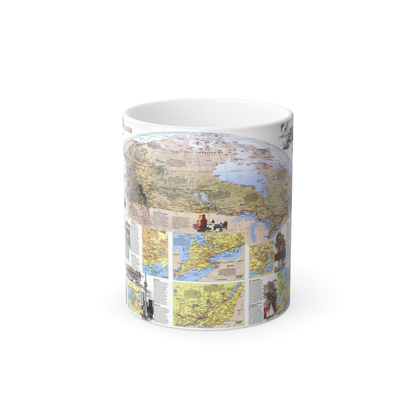 Canada - Vacationlands (1985) (Map) Color Changing Mug 11oz-11oz-The Sticker Space