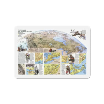 Canada - Vacationlands (1985) (Map) Refrigerator Magnet 3 Inch - The Sticker Space