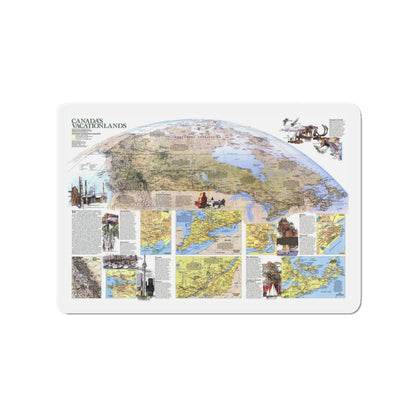 Canada - Vacationlands (1985) (Map) Refrigerator Magnet-3" x 3"-The Sticker Space