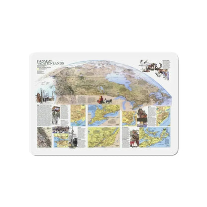 Canada - Vacationlands (1985) (Map) Refrigerator Magnet 4 Inch - The Sticker Space