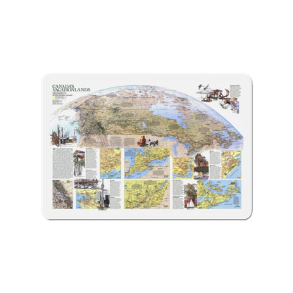 Canada - Vacationlands (1985) (Map) Refrigerator Magnet-4" x 4"-The Sticker Space