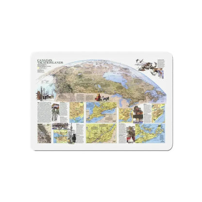 Canada - Vacationlands (1985) (Map) Refrigerator Magnet 5 Inch - The Sticker Space