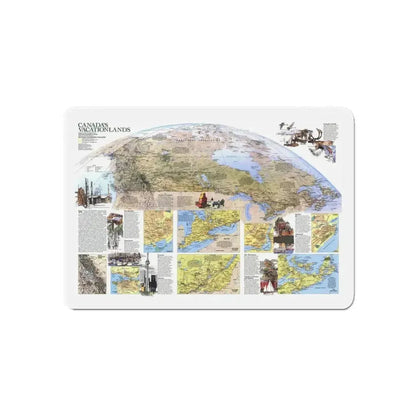 Canada - Vacationlands (1985) (Map) Refrigerator Magnet 6 Inch - The Sticker Space