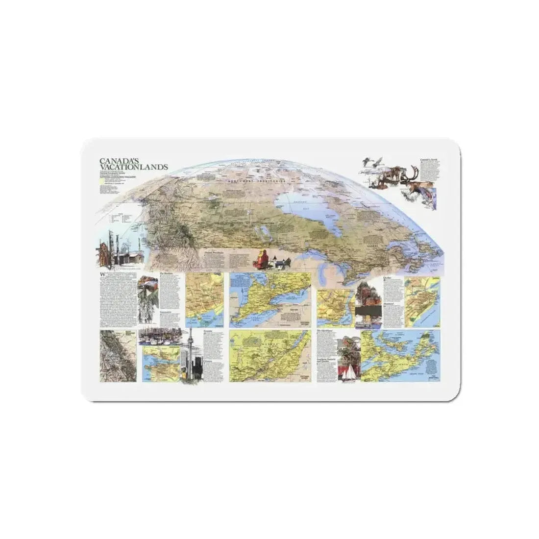Canada - Vacationlands (1985) (Map) Refrigerator Magnet - The Sticker Space