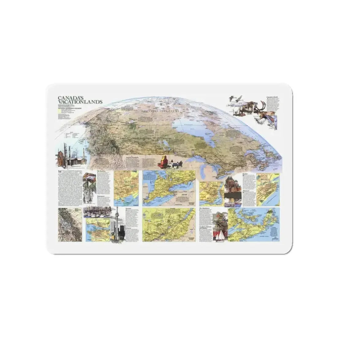 Canada - Vacationlands (1985) (Map) Refrigerator Magnet - The Sticker Space