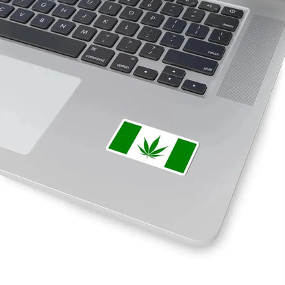 Canada Weed Flag all green (Canada) STICKER Vinyl Kiss-Cut Decal - The Sticker Space