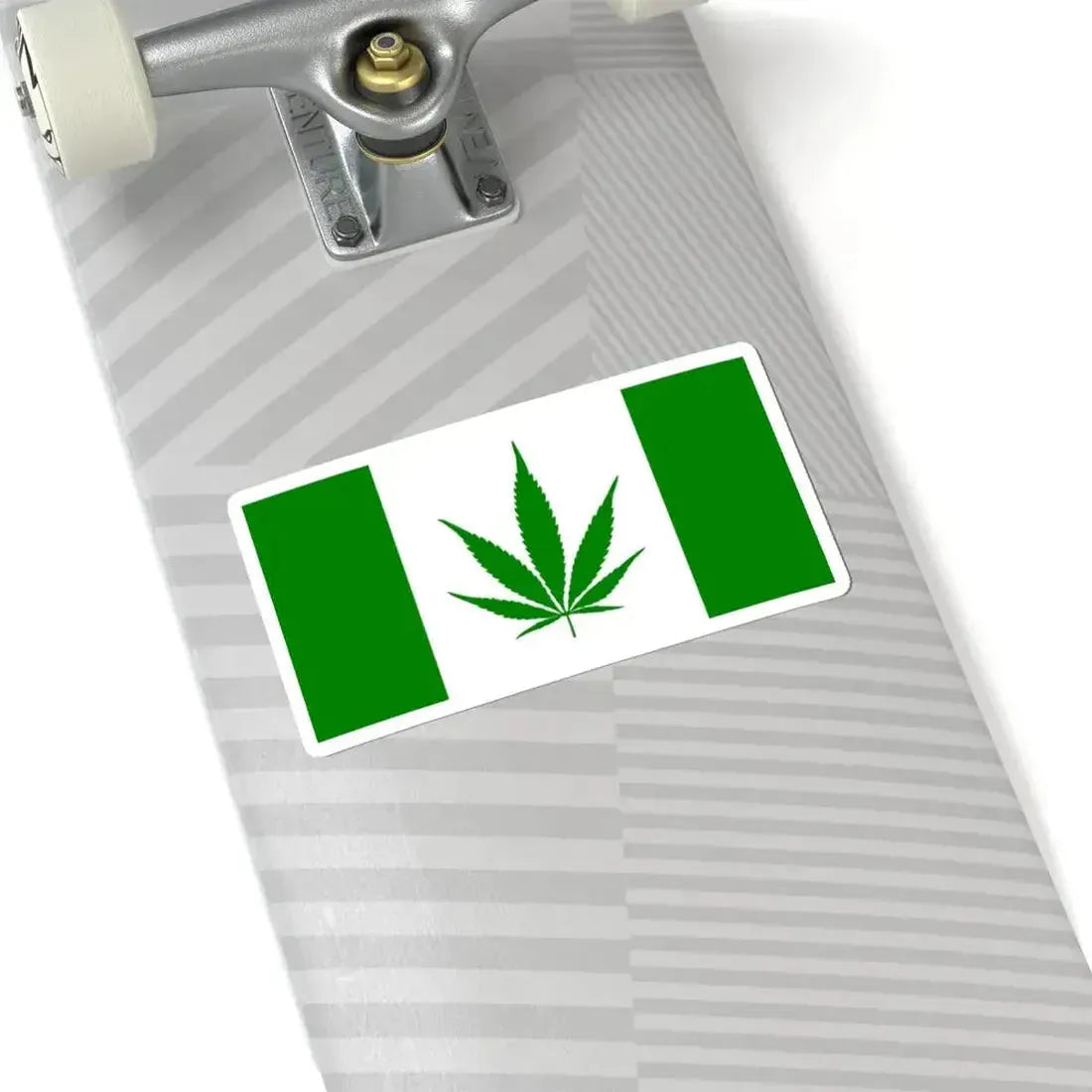 Canada Weed Flag all green (Canada) STICKER Vinyl Kiss-Cut Decal - The Sticker Space