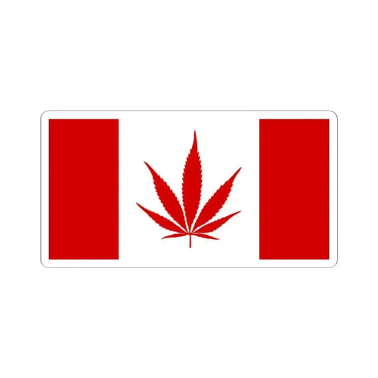 Canada Weed Flag (Canada) STICKER Vinyl Kiss-Cut Decal 2 Inch White - The Sticker Space