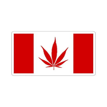 Canada Weed Flag (Canada) STICKER Vinyl Kiss-Cut Decal 3 Inch White - The Sticker Space