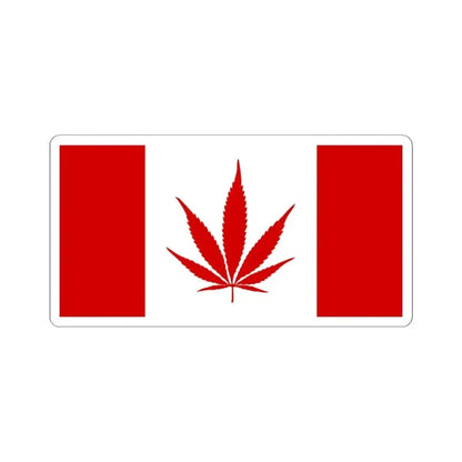 Canada Weed Flag (Canada) STICKER Vinyl Kiss-Cut Decal 4 Inch White - The Sticker Space