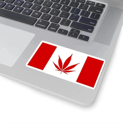 Canada Weed Flag (Canada) STICKER Vinyl Kiss-Cut Decal - The Sticker Space