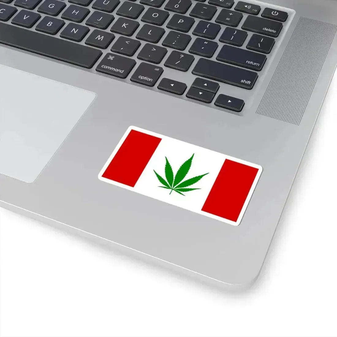 Canada Weed Flag green leaf (Canada) STICKER Vinyl Kiss-Cut Decal - The Sticker Space
