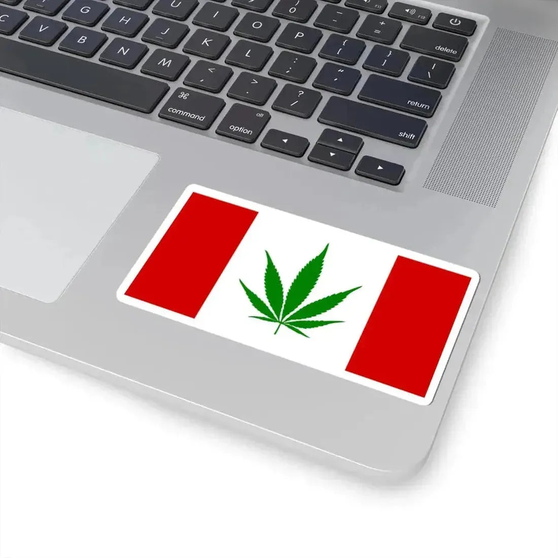 Canada Weed Flag green leaf (Canada) STICKER Vinyl Kiss-Cut Decal - The Sticker Space