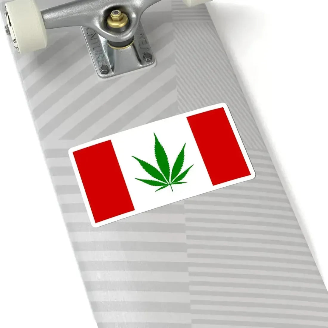 Canada Weed Flag green leaf (Canada) STICKER Vinyl Kiss-Cut Decal - The Sticker Space