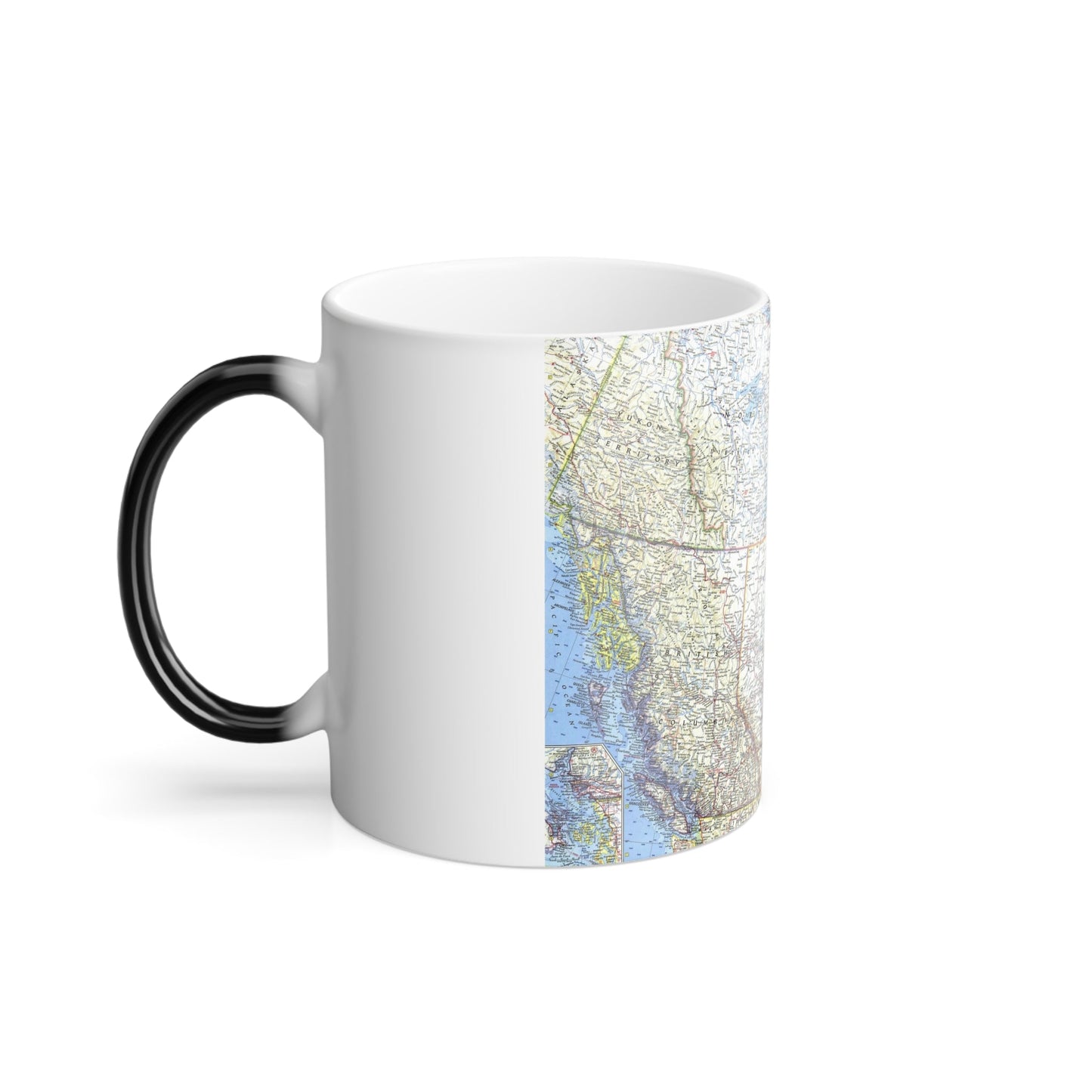 Canada - Western (1966) (Map) Color Changing Mug 11oz-11oz-The Sticker Space