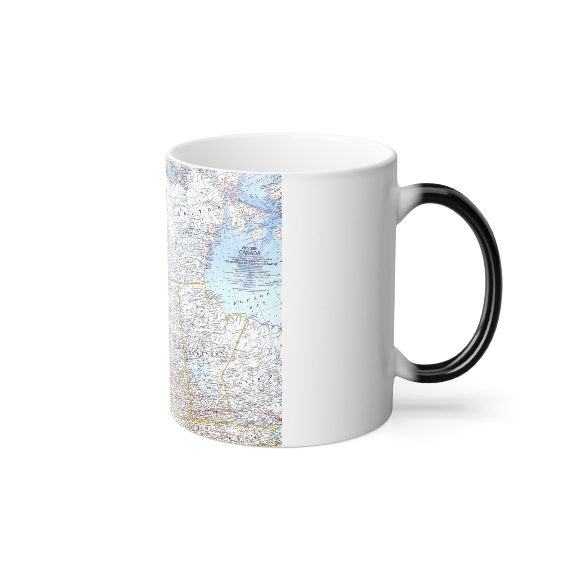 Canada - Western (1966) (Map) Color Changing Mug 11oz-11oz-The Sticker Space