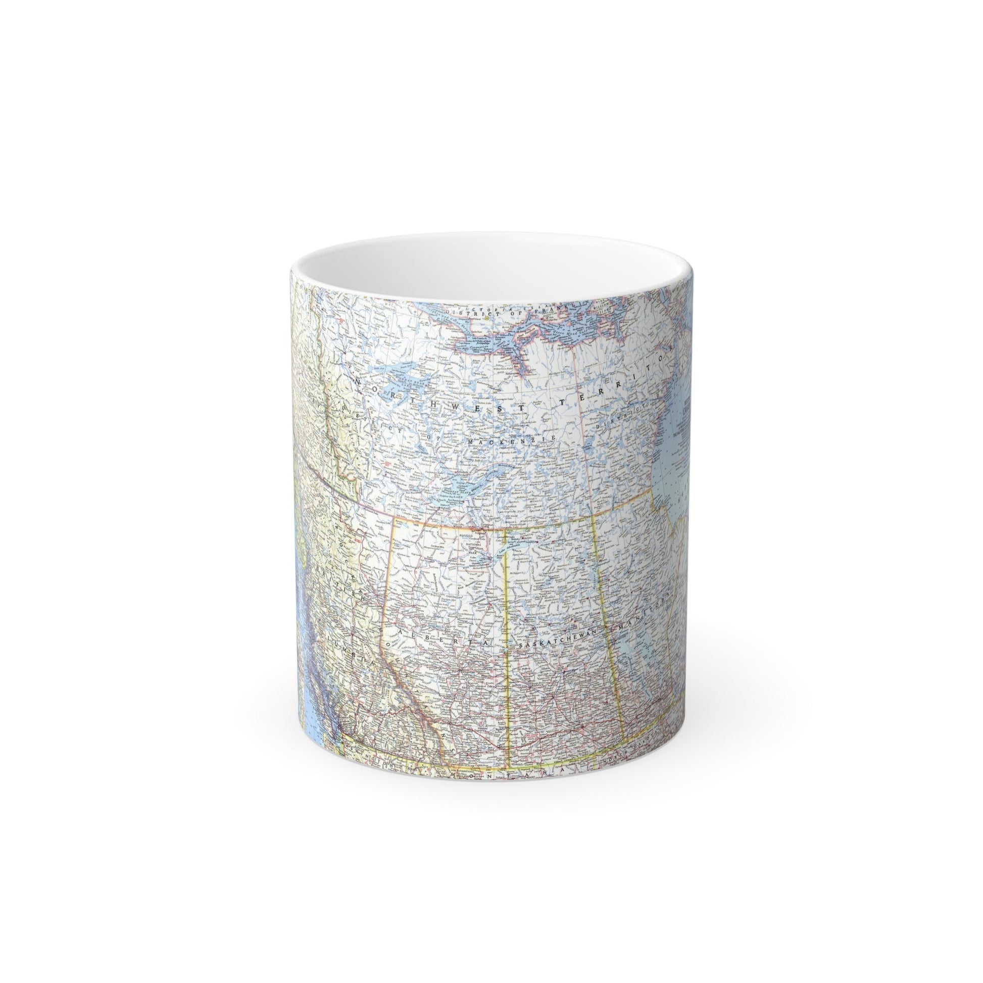 Canada - Western (1966) (Map) Color Changing Mug 11oz-11oz-The Sticker Space