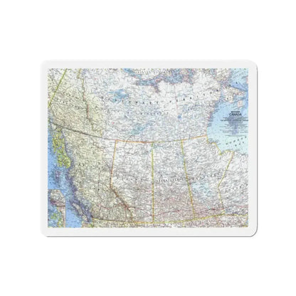 Canada - Western (1966) (Map) Refrigerator Magnet 2 Inch - The Sticker Space