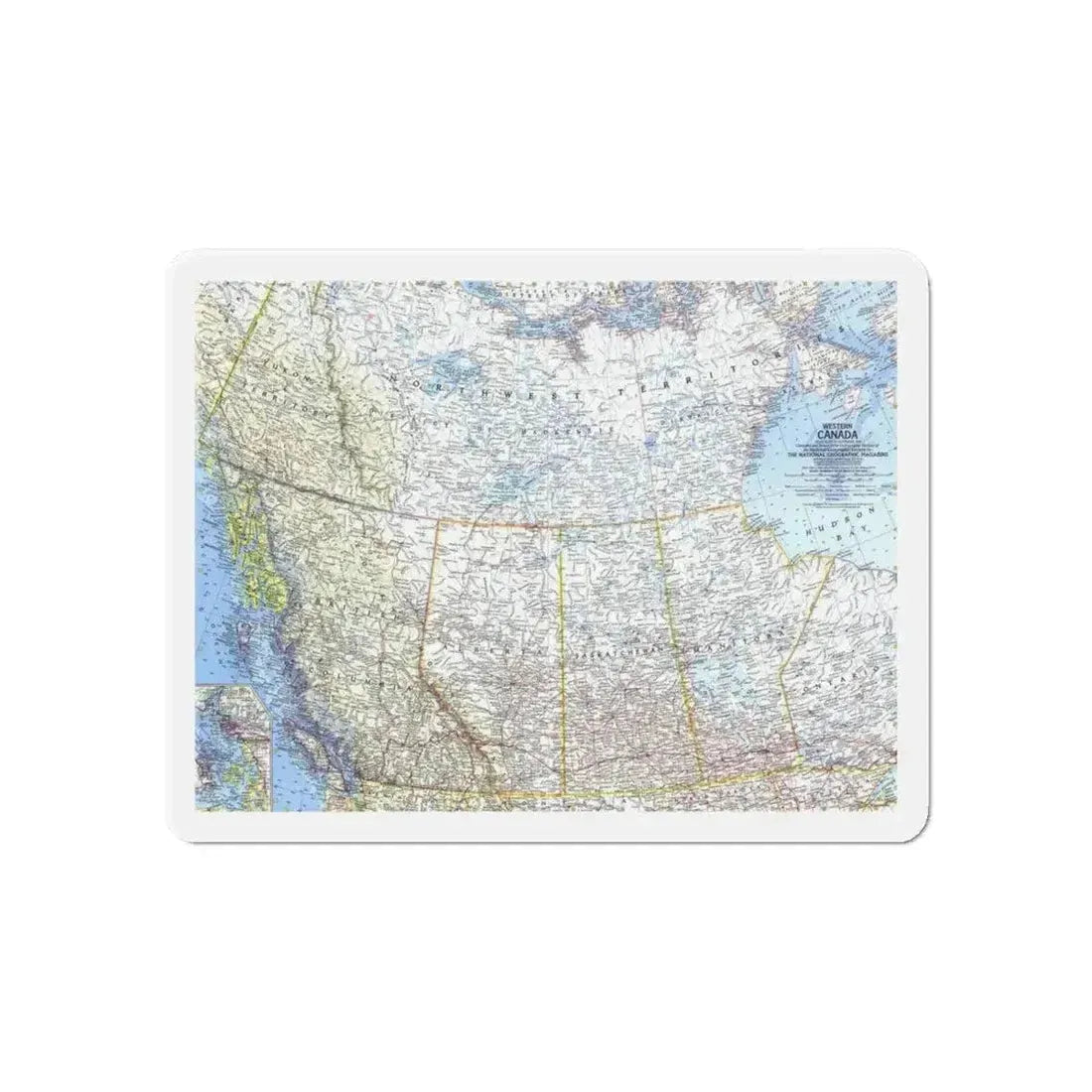 Canada - Western (1966) (Map) Refrigerator Magnet - The Sticker Space