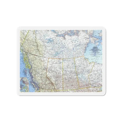 Canada - Western (1966) (Map) Refrigerator Magnet - The Sticker Space