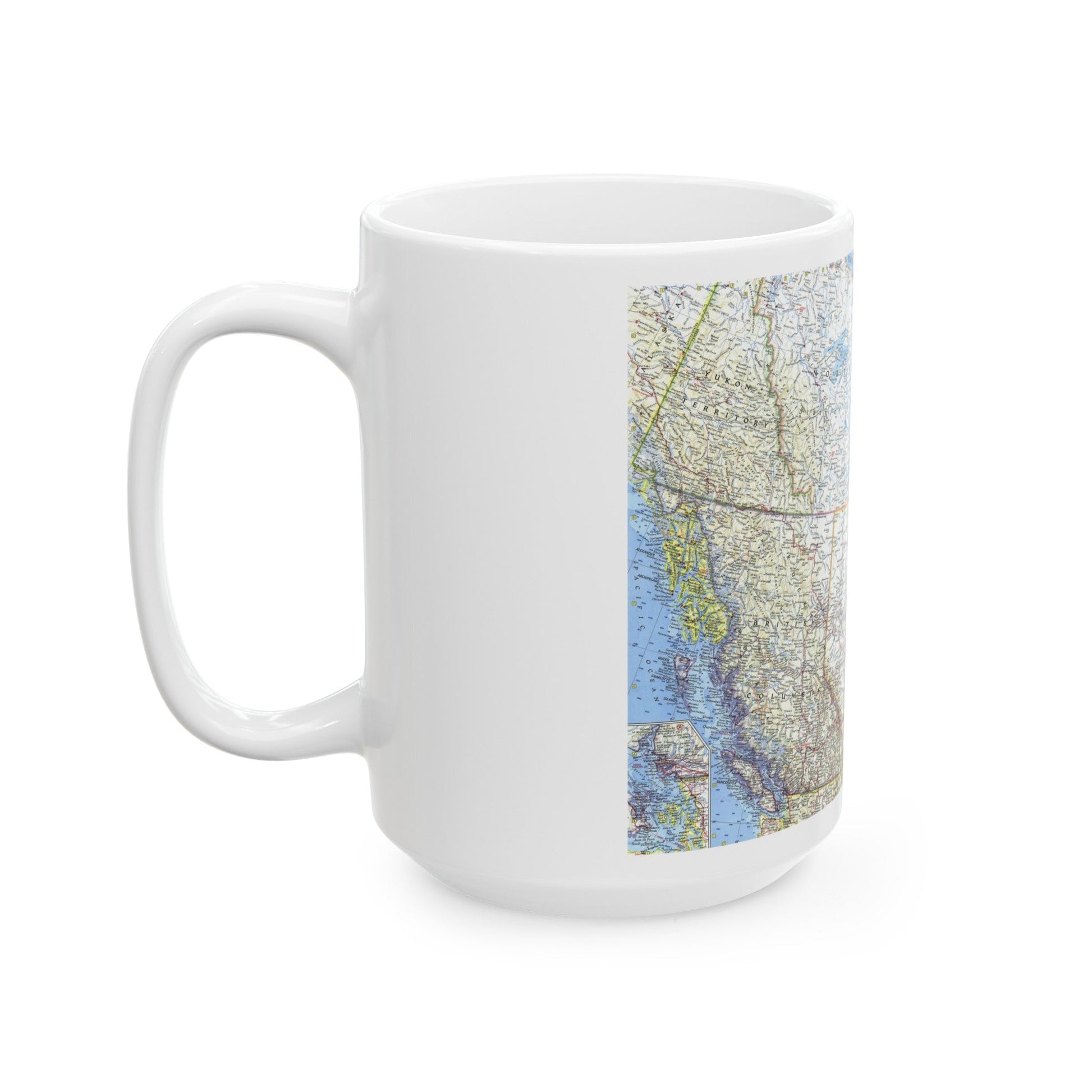 Canada - Western (1966) (Map) White Coffee Mug-The Sticker Space