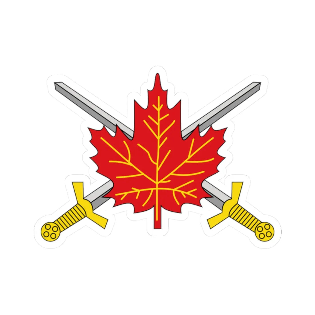 Canadian Army Badge (Canada) (Coat of Arms) STICKER Vinyl Kiss-Cut Decal 2 Inch White - The Sticker Space