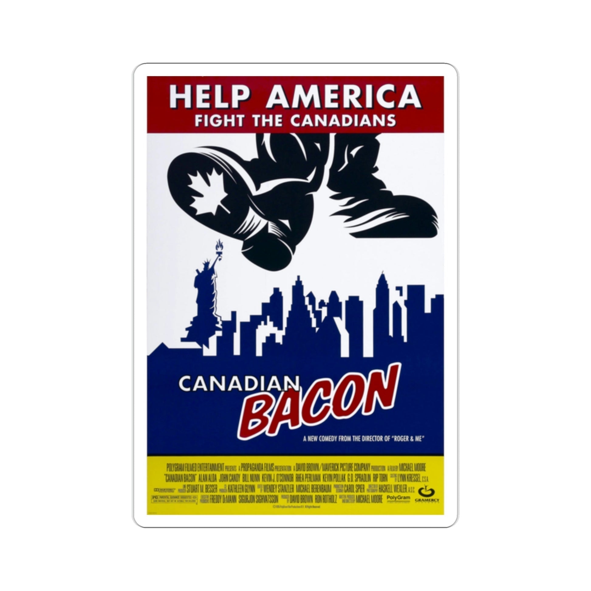 Canadian Bacon 1995 Movie Poster STICKER Vinyl Die-Cut Decal-2 Inch-The Sticker Space