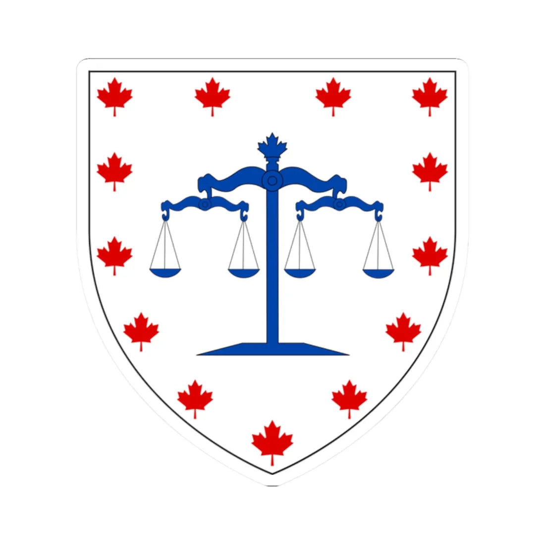 Canadian Bar Association Arms (Canada) (Coat of Arms) STICKER Vinyl Kiss-Cut Decal 2 Inch White - The Sticker Space