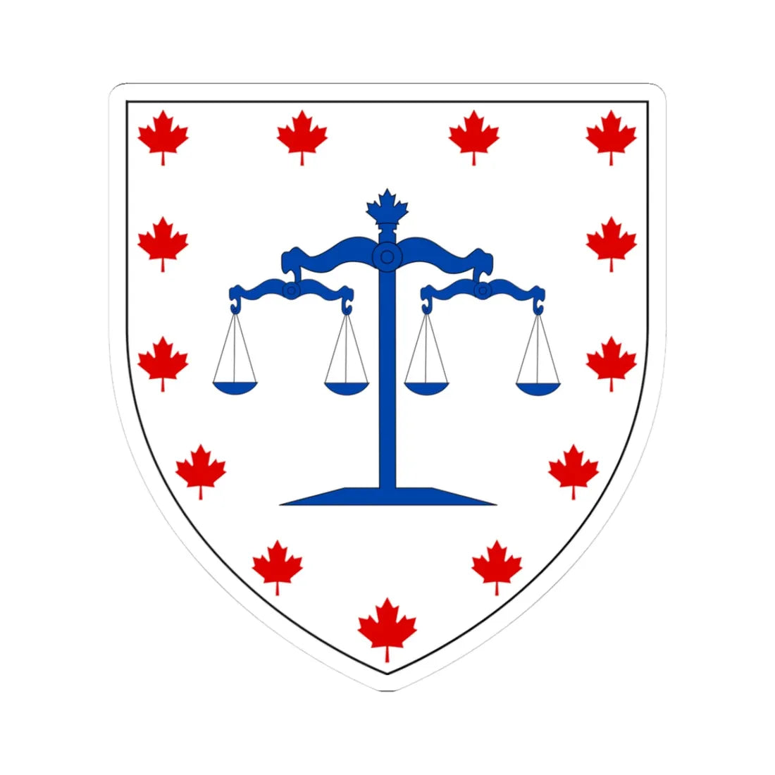 Canadian Bar Association Arms (Canada) (Coat of Arms) STICKER Vinyl Kiss-Cut Decal 3 Inch White - The Sticker Space