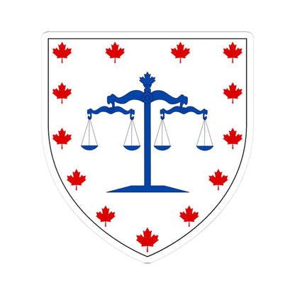 Canadian Bar Association Arms (Canada) (Coat of Arms) STICKER Vinyl Kiss-Cut Decal 3 Inch White - The Sticker Space