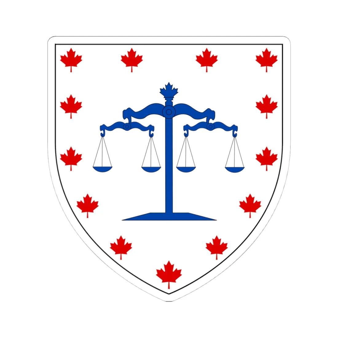 Canadian Bar Association Arms (Canada) (Coat of Arms) STICKER Vinyl Kiss-Cut Decal 4 Inch White - The Sticker Space