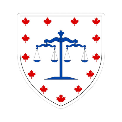 Canadian Bar Association Arms (Canada) (Coat of Arms) STICKER Vinyl Kiss-Cut Decal 4 Inch White - The Sticker Space