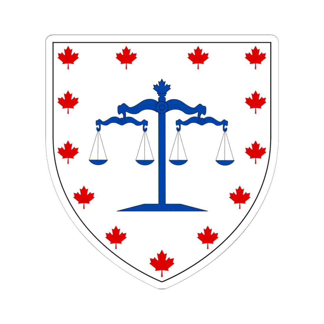 Canadian Bar Association Arms (Canada) (Coat of Arms) STICKER Vinyl Kiss-Cut Decal 6 Inch White - The Sticker Space