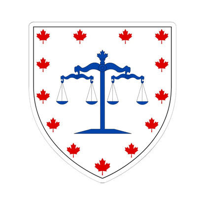 Canadian Bar Association Arms (Canada) (Coat of Arms) STICKER Vinyl Kiss-Cut Decal 6 Inch White - The Sticker Space