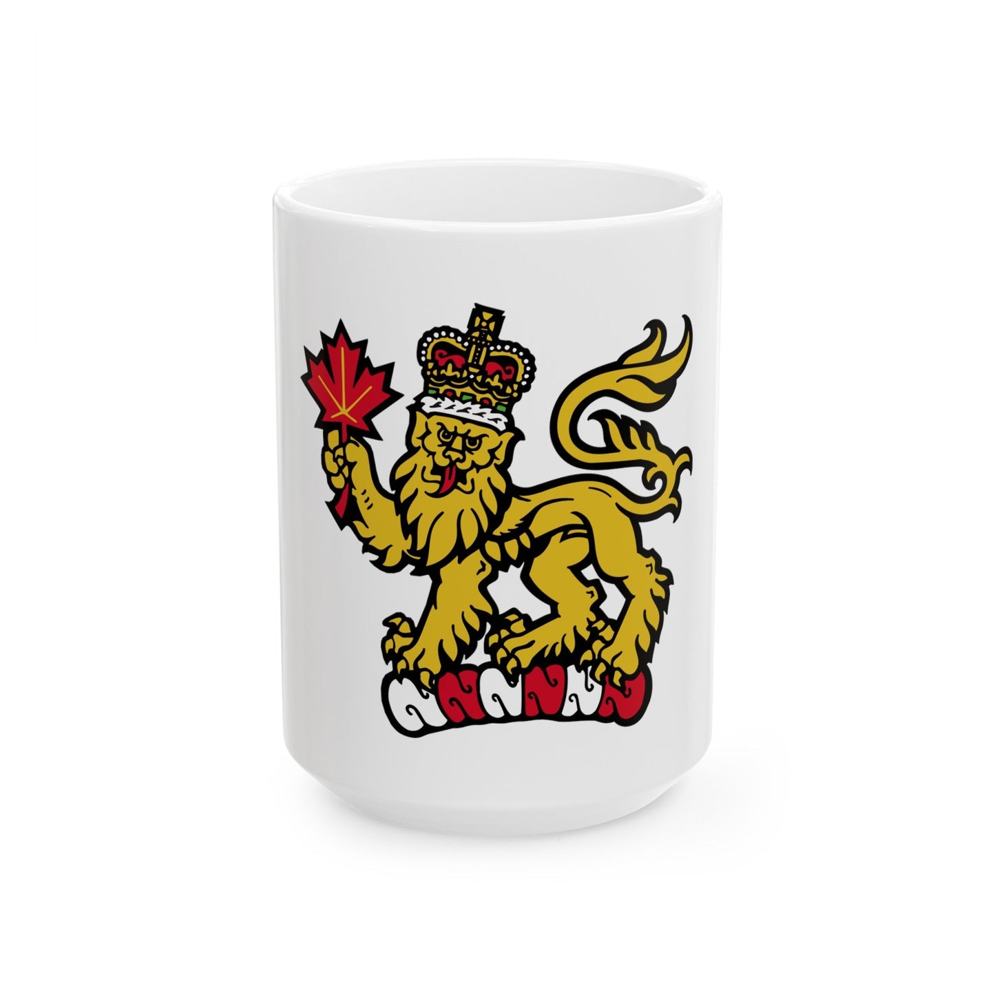 Canadian Crest - White Coffee Mug-15oz-The Sticker Space