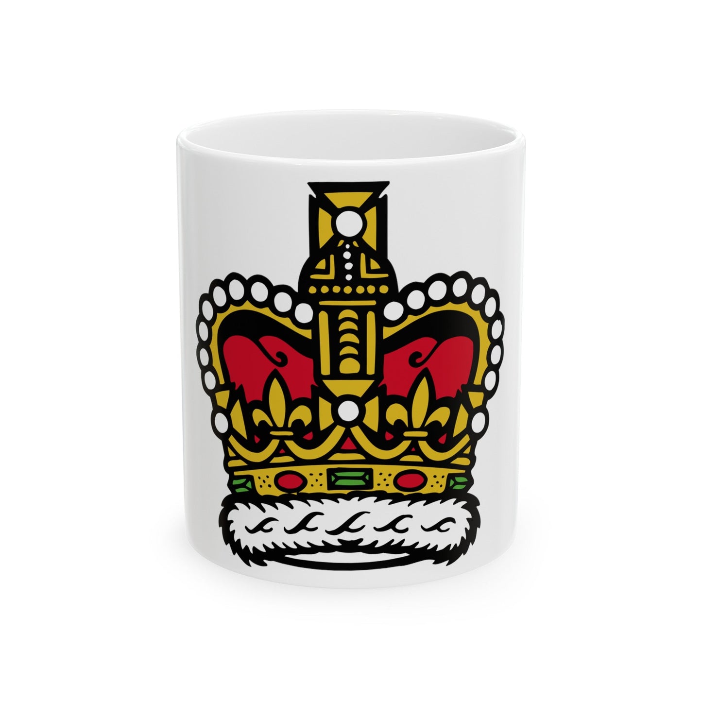 Canadian Crown - White Coffee Mug-11oz-The Sticker Space