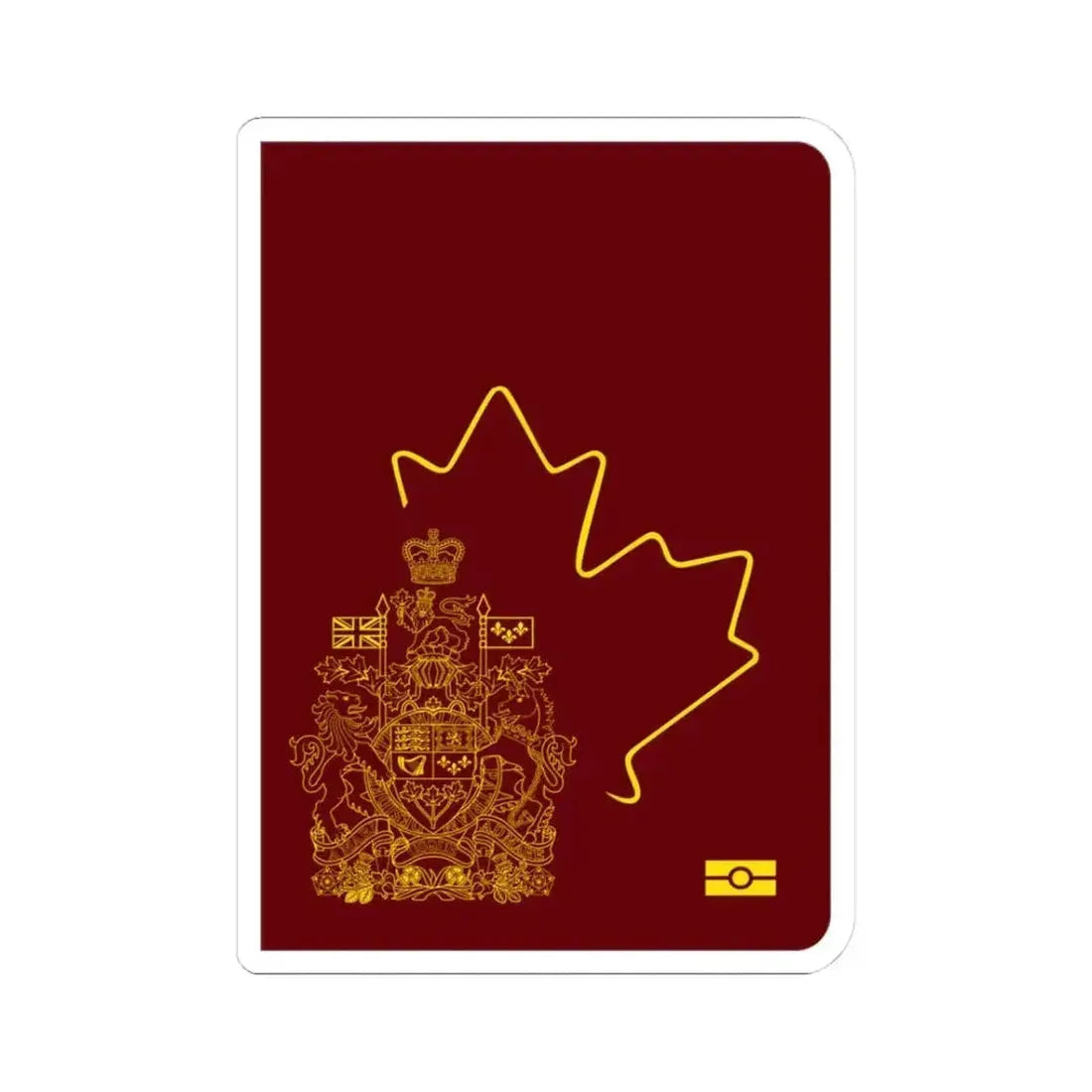 Canadian Diplomatic Passport - STICKER Vinyl Kiss-Cut Decal 3 Inch White - The Sticker Space