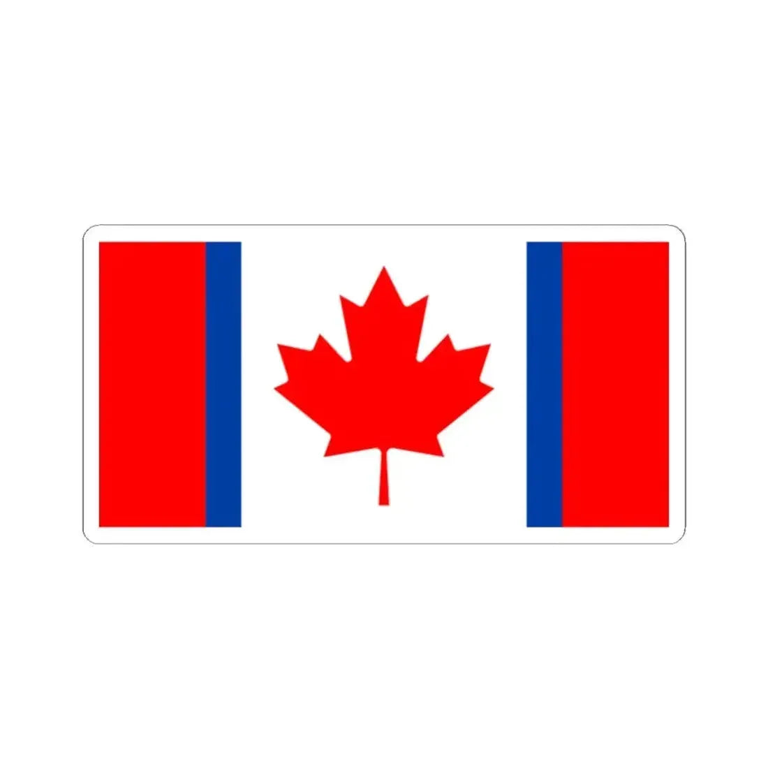 Canadian Duality Flag (Canada) STICKER Vinyl Kiss-Cut Decal 2 Inch White - The Sticker Space