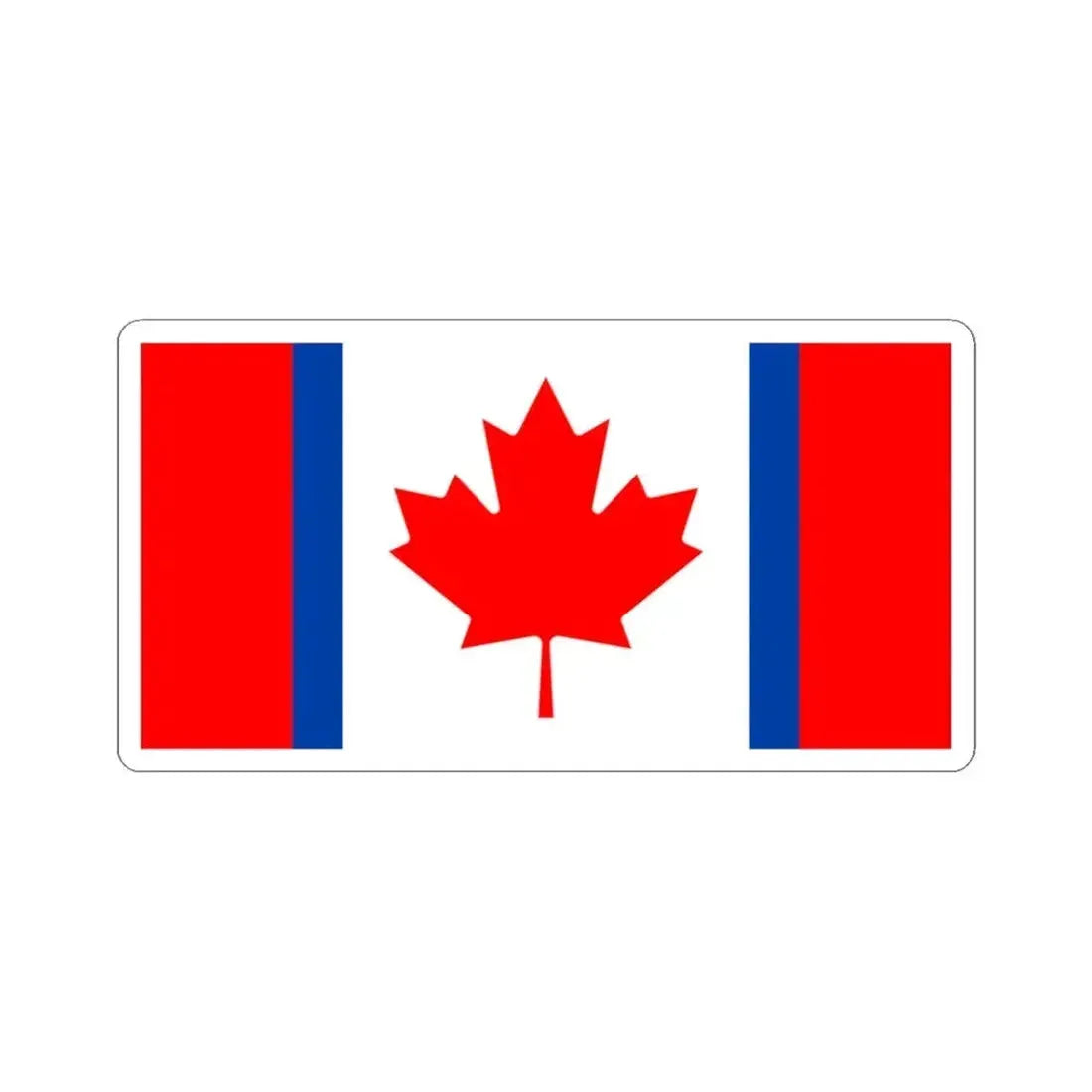 Canadian Duality Flag (Canada) STICKER Vinyl Kiss-Cut Decal 3 Inch White - The Sticker Space