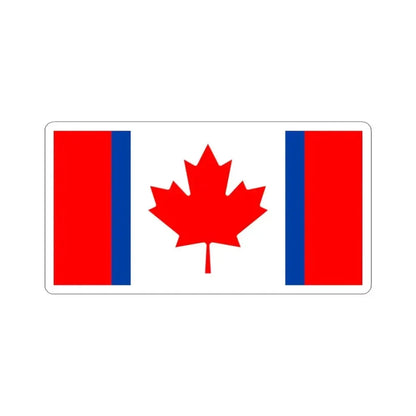 Canadian Duality Flag (Canada) STICKER Vinyl Kiss-Cut Decal 3 Inch White - The Sticker Space
