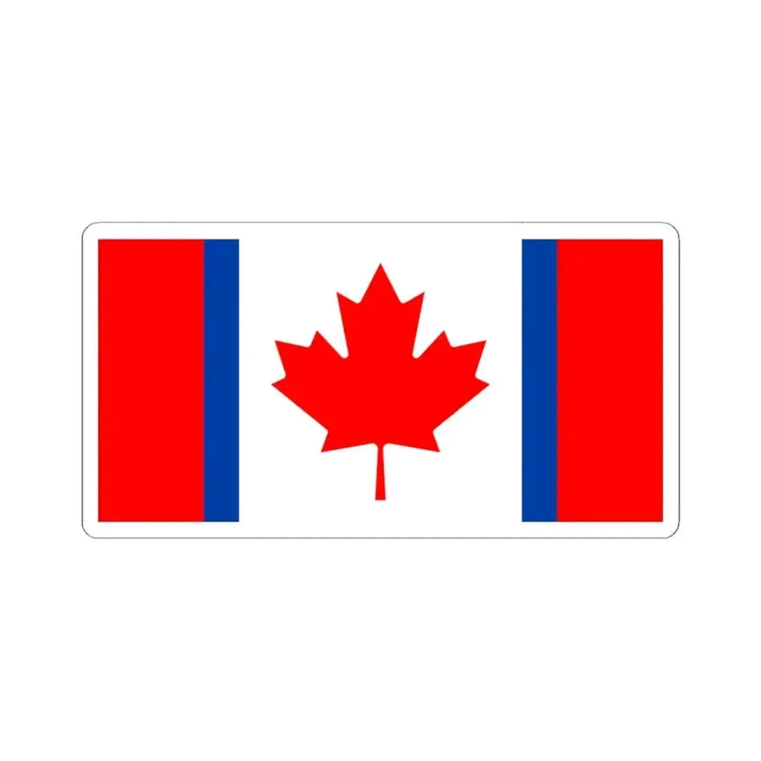 Canadian Duality Flag (Canada) STICKER Vinyl Kiss-Cut Decal 4 Inch White - The Sticker Space
