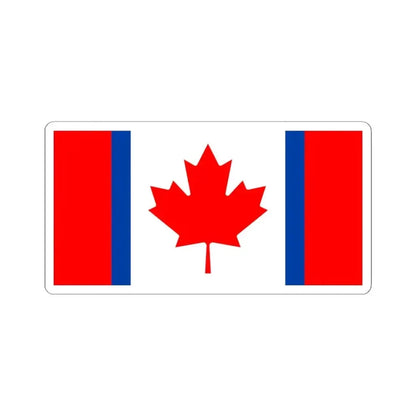 Canadian Duality Flag (Canada) STICKER Vinyl Kiss-Cut Decal 4 Inch White - The Sticker Space