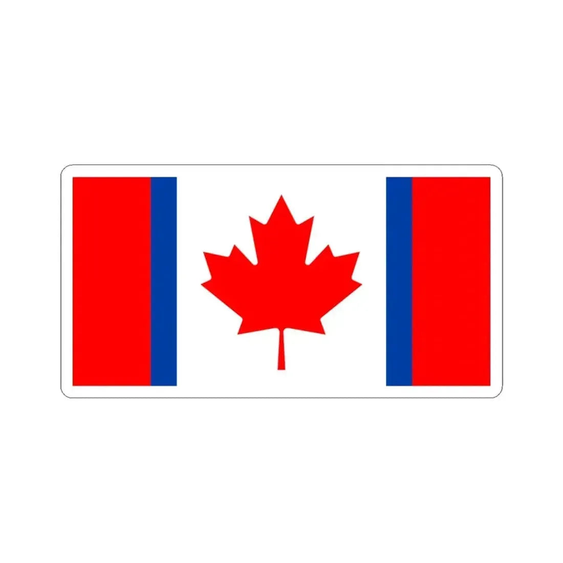 Canadian Duality Flag (Canada) STICKER Vinyl Kiss-Cut Decal 6 Inch White - The Sticker Space
