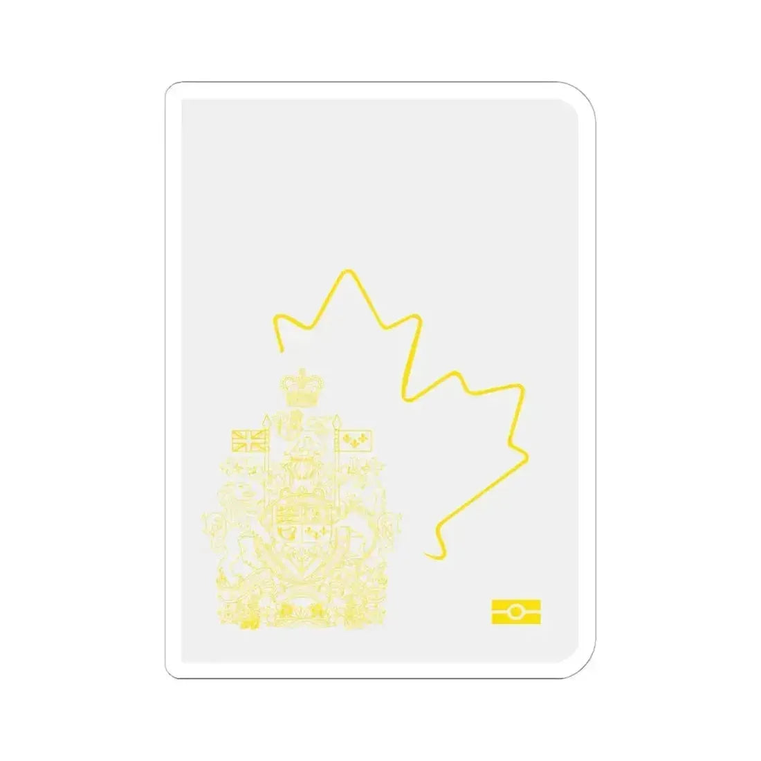 Canadian Emergency Passport - STICKER Vinyl Kiss-Cut Decal 6 Inch White - The Sticker Space