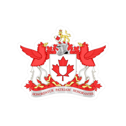 Canadian Heraldic Authority coat of arms (Canada) (Coat of Arms) STICKER Vinyl Kiss-Cut Decal 2 Inch White - The Sticker Space