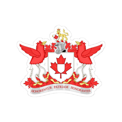 Canadian Heraldic Authority coat of arms (Canada) (Coat of Arms) STICKER Vinyl Kiss-Cut Decal 4 Inch White - The Sticker Space