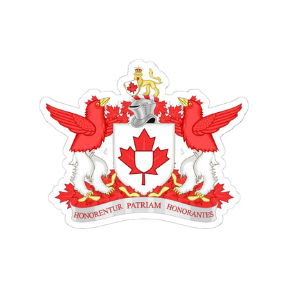 Canadian Heraldic Authority coat of arms (Canada) (Coat of Arms) STICKER Vinyl Kiss-Cut Decal 6 Inch White - The Sticker Space