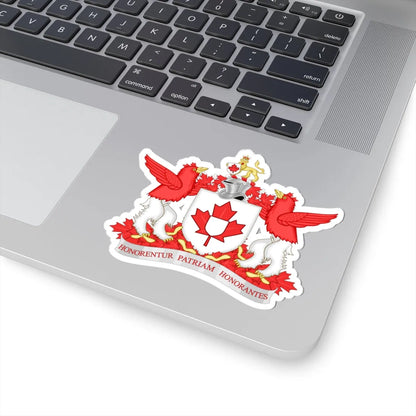 Canadian Heraldic Authority coat of arms (Canada) (Coat of Arms) STICKER Vinyl Kiss-Cut Decal - The Sticker Space