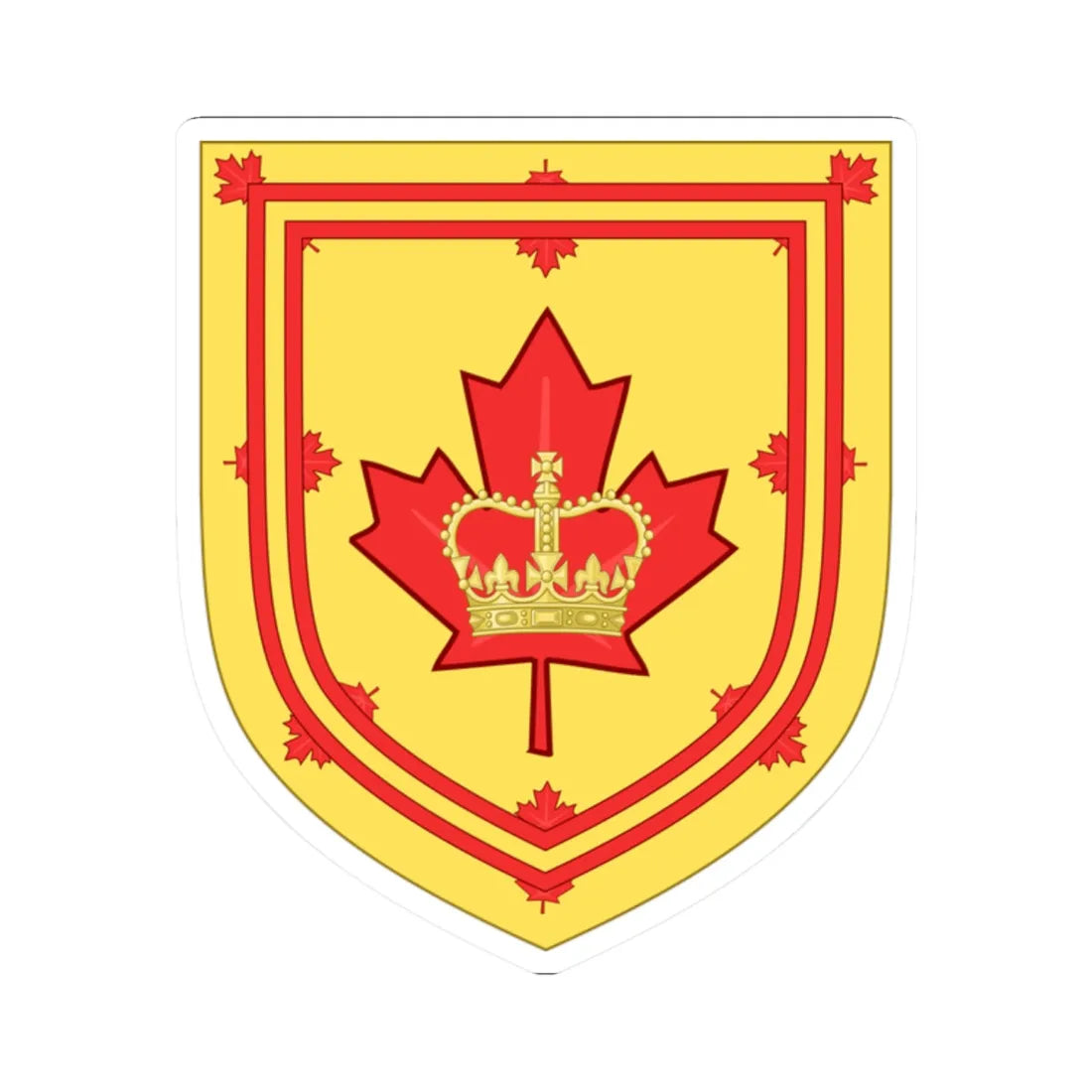 Canadian Monarchist League CoA (Canada) (Coat of Arms) STICKER Vinyl Kiss-Cut Decal 2 Inch White - The Sticker Space