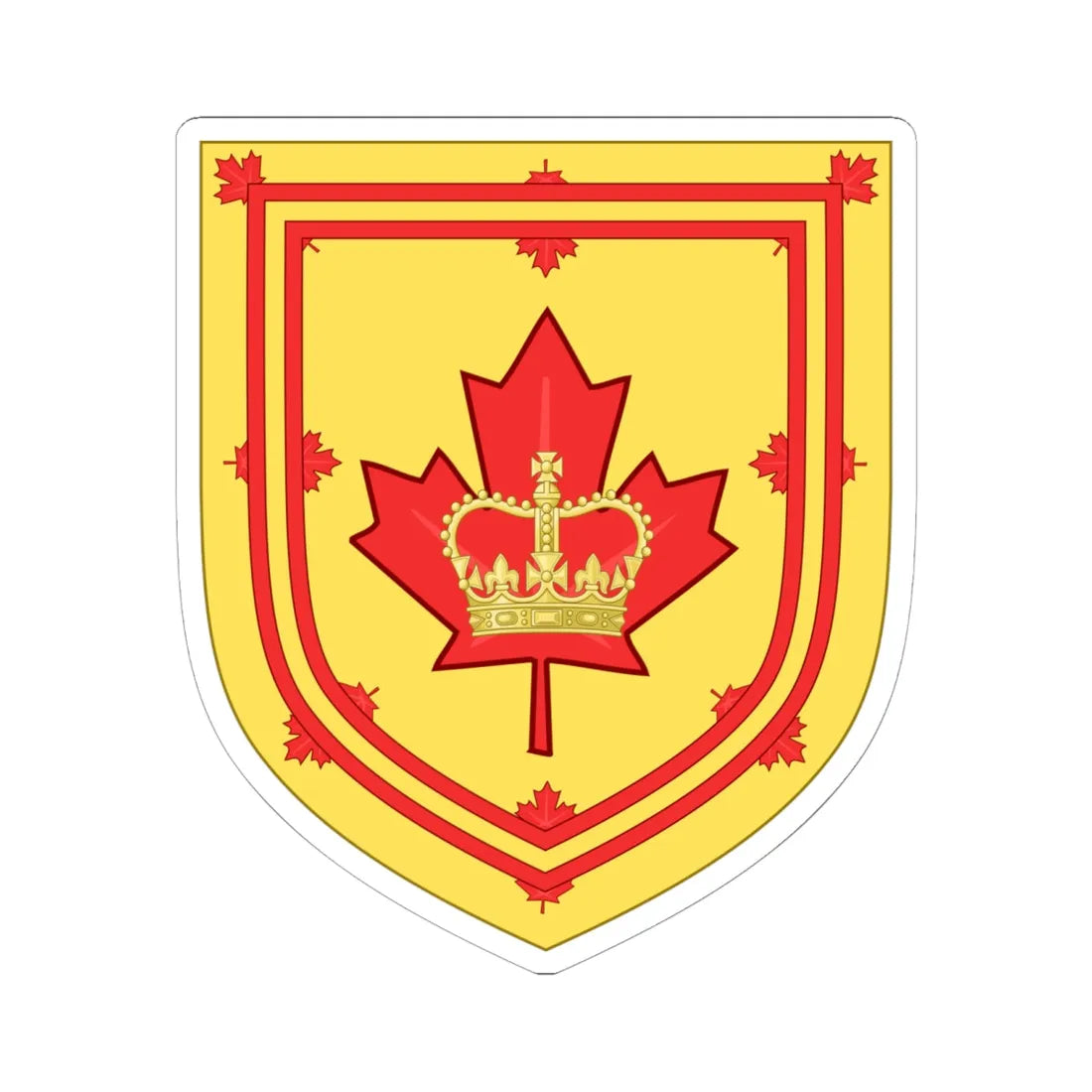 Canadian Monarchist League CoA (Canada) (Coat of Arms) STICKER Vinyl Kiss-Cut Decal 6 Inch White - The Sticker Space